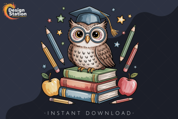 100 Days of School Owl PNG Sublimation