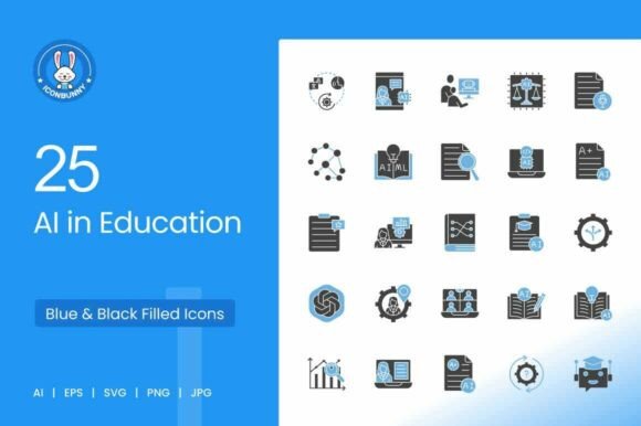 25 AI in Education Icons: Designing the Future
