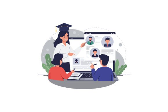 A Teacher Assisting Students in Online Learning: A Visual Asset Review