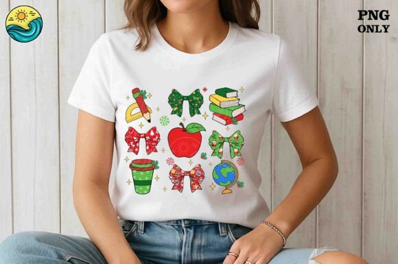 Christmas Teacher Elements PNG for Holiday Designs
