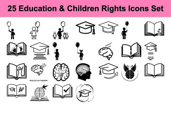 Evaluating the 25 Education and Children Rights Icons Collection for Professional Design Projects