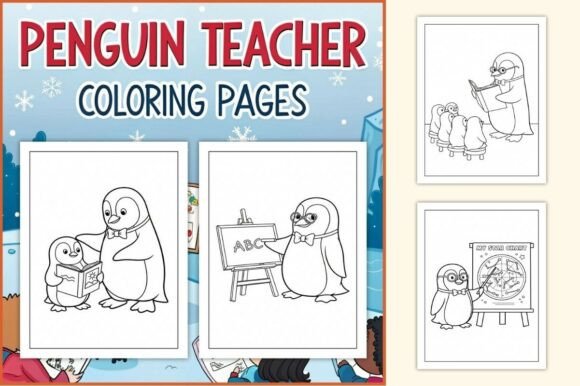 Penguin Teacher Coloring Pages for Kids: A Creative Classroom Companion