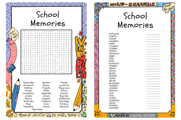 School Memories Word Search Scramble P: A Practical Tool for Educational Workflows