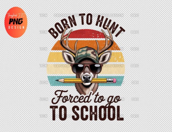 The Rise of Niche Humor in Digital Design: Analyzing the Born to Hunt Forced to Go to School PNG Trend